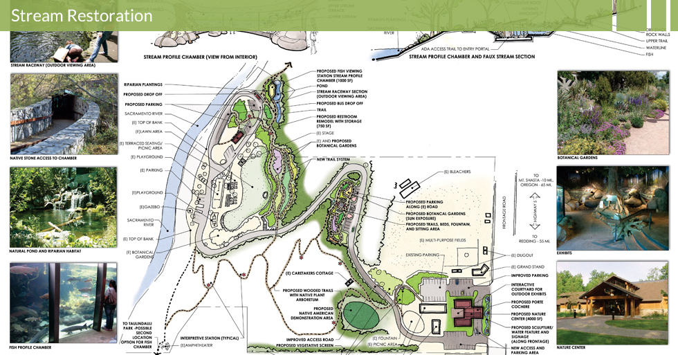 Melton Design Group, a landscape architecture firm, restored the Nature Center and Stream Profile in Dunsmuir, CA. 