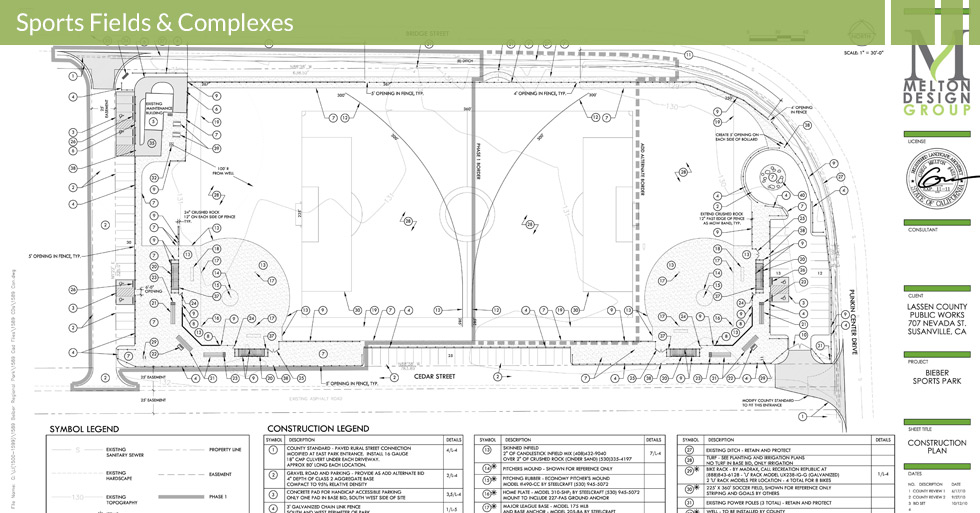 Melton Design Group, a landscape architecture firm, designed Bieber Sports Park in Bieber, CA.  