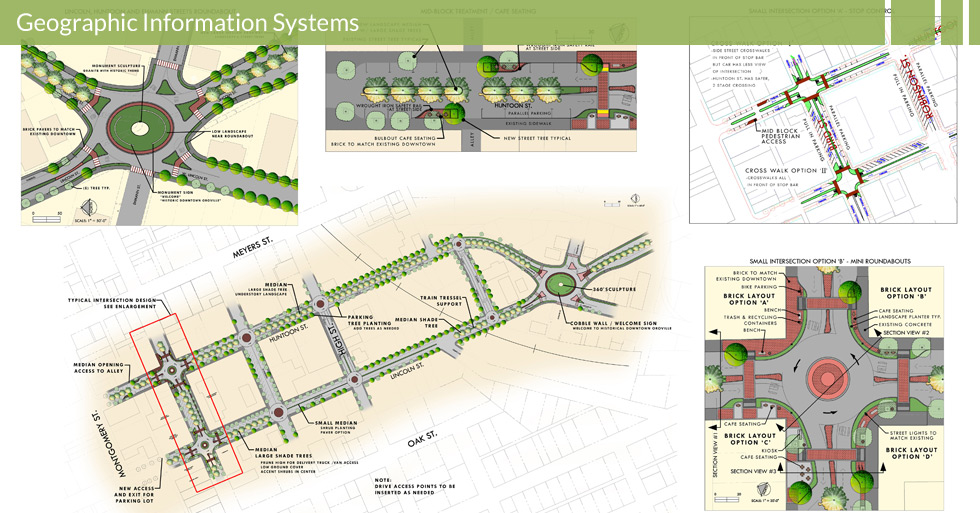 Melton Design Group, a landscape architecture firm, designed the Lincoln Huntoon in Oroville , CA. The designs included street tree and utility mapping and design including classic brink accents. 