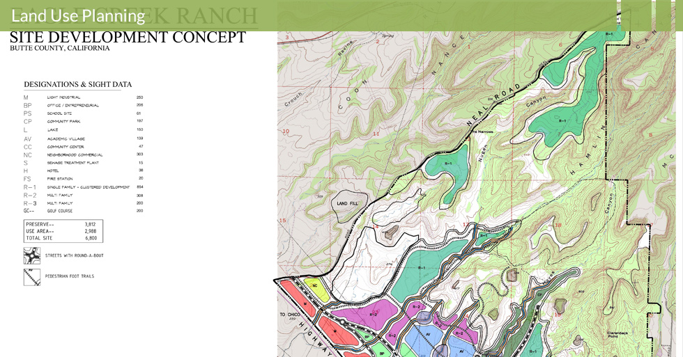 Melton Design Group, a landscape architecture firm, designed Eagle Creek Development Concept in Butte County, CA.  