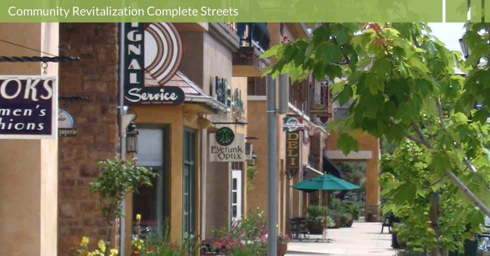 Melton Design Group designed the olive-tree lined streets of Towncenter Blvd. in El Dorado Hills, CA. Italian-inspired store fronts, pedestrian shopping paths and natural plantings.