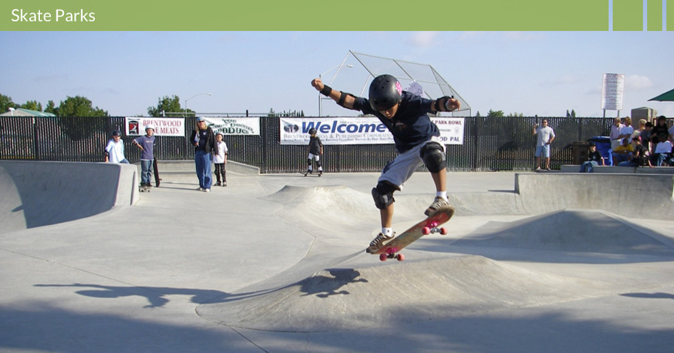 Melton Design Group is a landscape architecture firm that designed the skate park for Brentwood, CA. This skate park is state-of-the-art and features a raised platform for viewing skate competitions or everyday use.