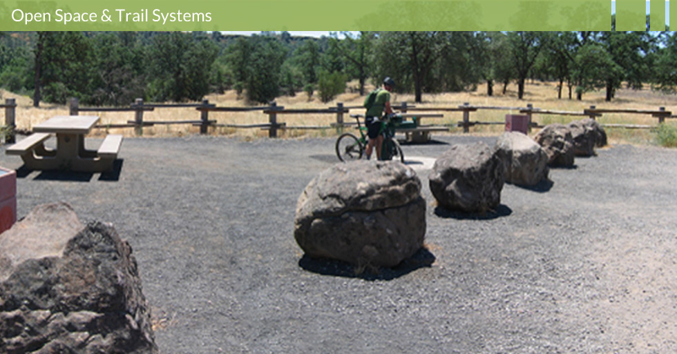 Melton Design Group designed and restored the Horseshoe Lake open space and trail system in upper Bidwell Park. Horseshoe Lake features native plantings, trail systems, designated picnic areas, parking area all in the natural setting of upper Bidwell Park.